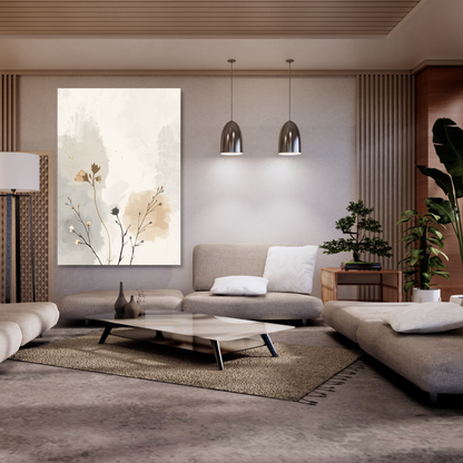 Japandi Autumn Wall Art Canvas Print