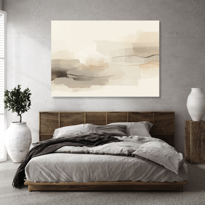 Japandi Morning Glow Wall Art Canvas Print