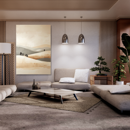 Japandi Serenity Wall Art Canvas Print