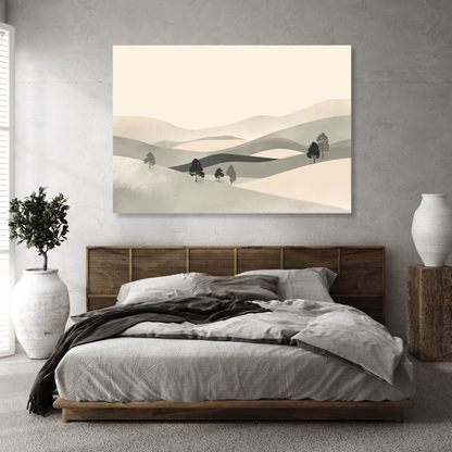Japandi Distance Wall Art Canvas Print