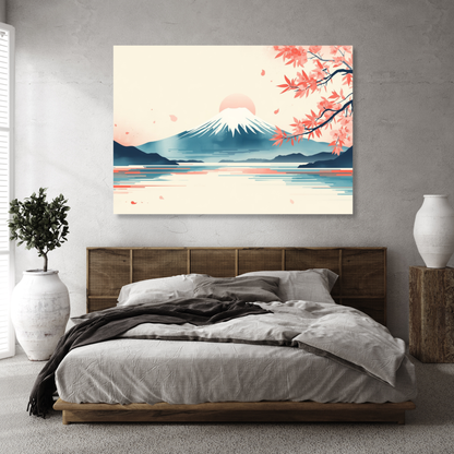Mount Fuji Modern Wall Art Canvas Print