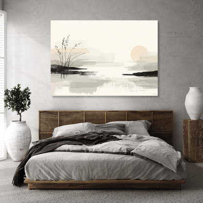 Japandi Morning Light Wall Art Canvas Print