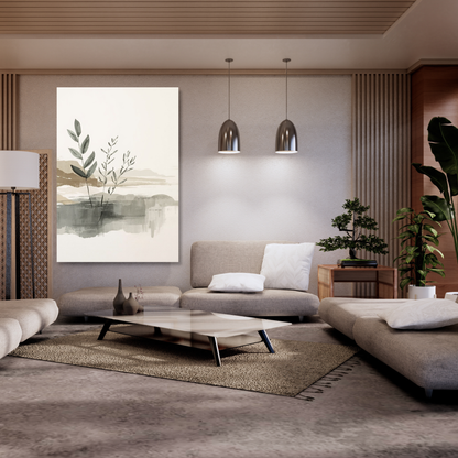 Japandi Flow Wall Art Canvas Print