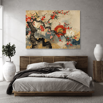 Japanese Blossom Wall Art Canvas Print