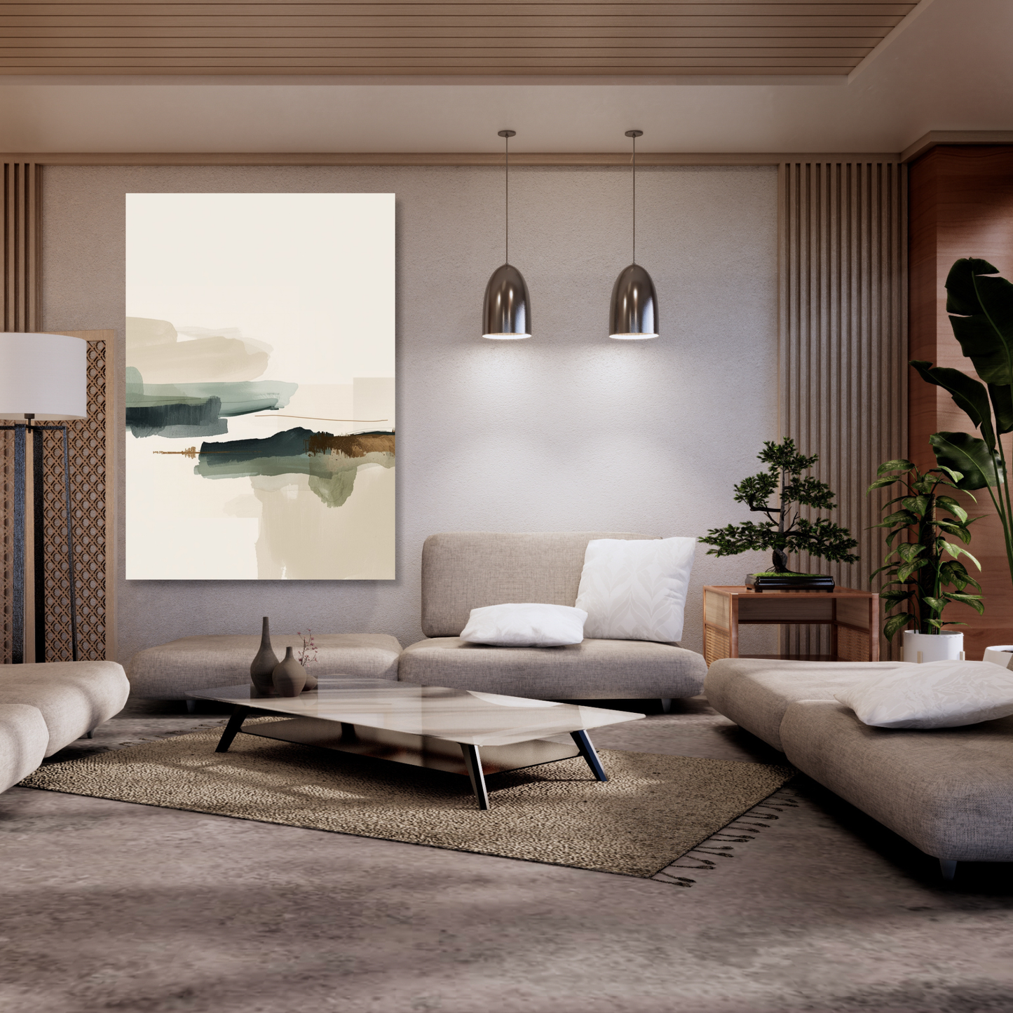 Japandi Harmony Wall Art Canvas Print