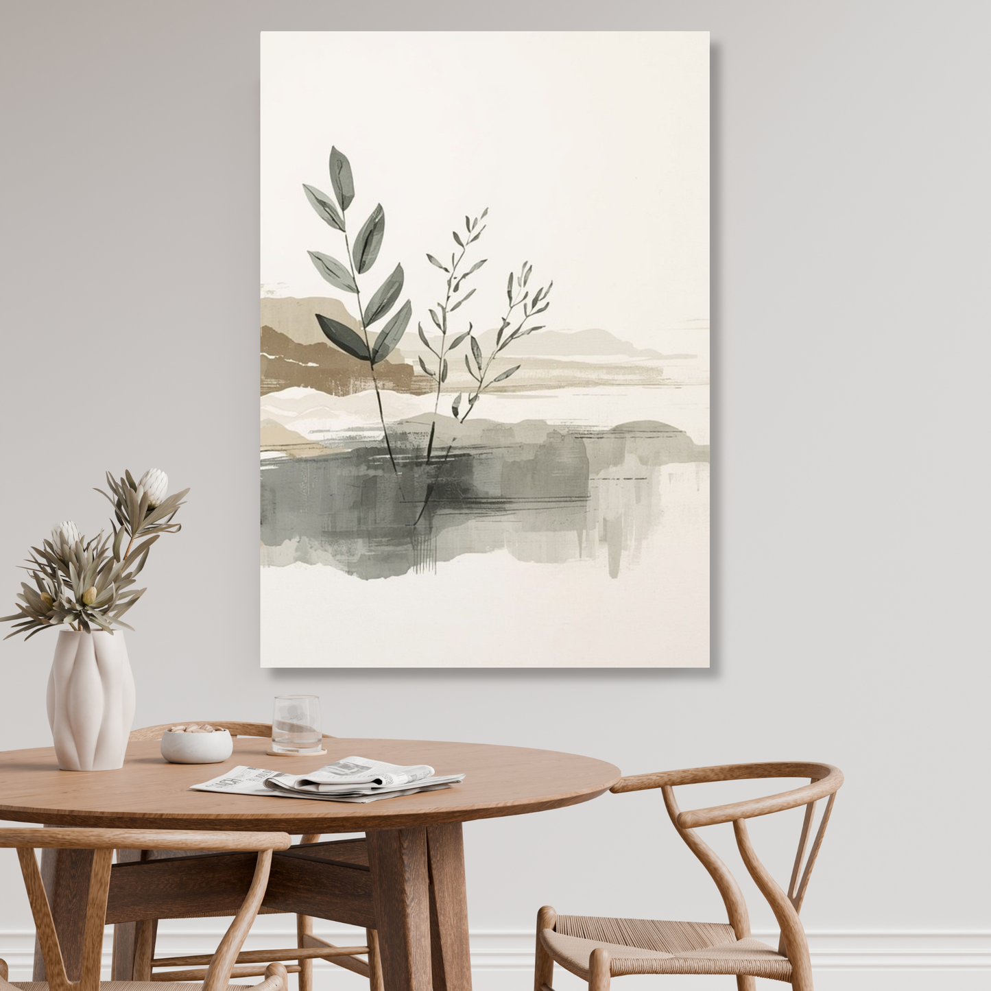 Japandi Flow Wall Art Canvas Print