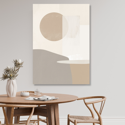 Japandi Sunset Wall Art Canvas Print