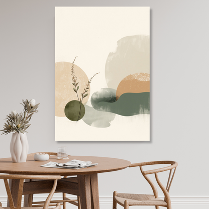 Japandi Evening Shadow Wall Art Canvas Print