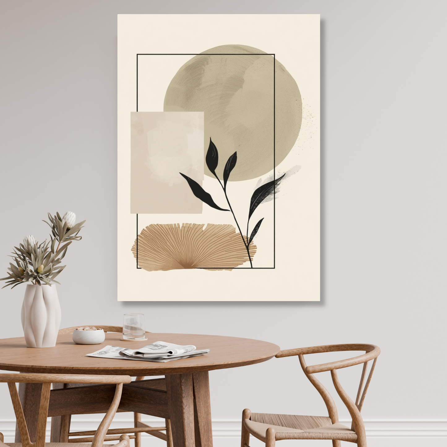 Japandi Earth Wall Art Canvas Print