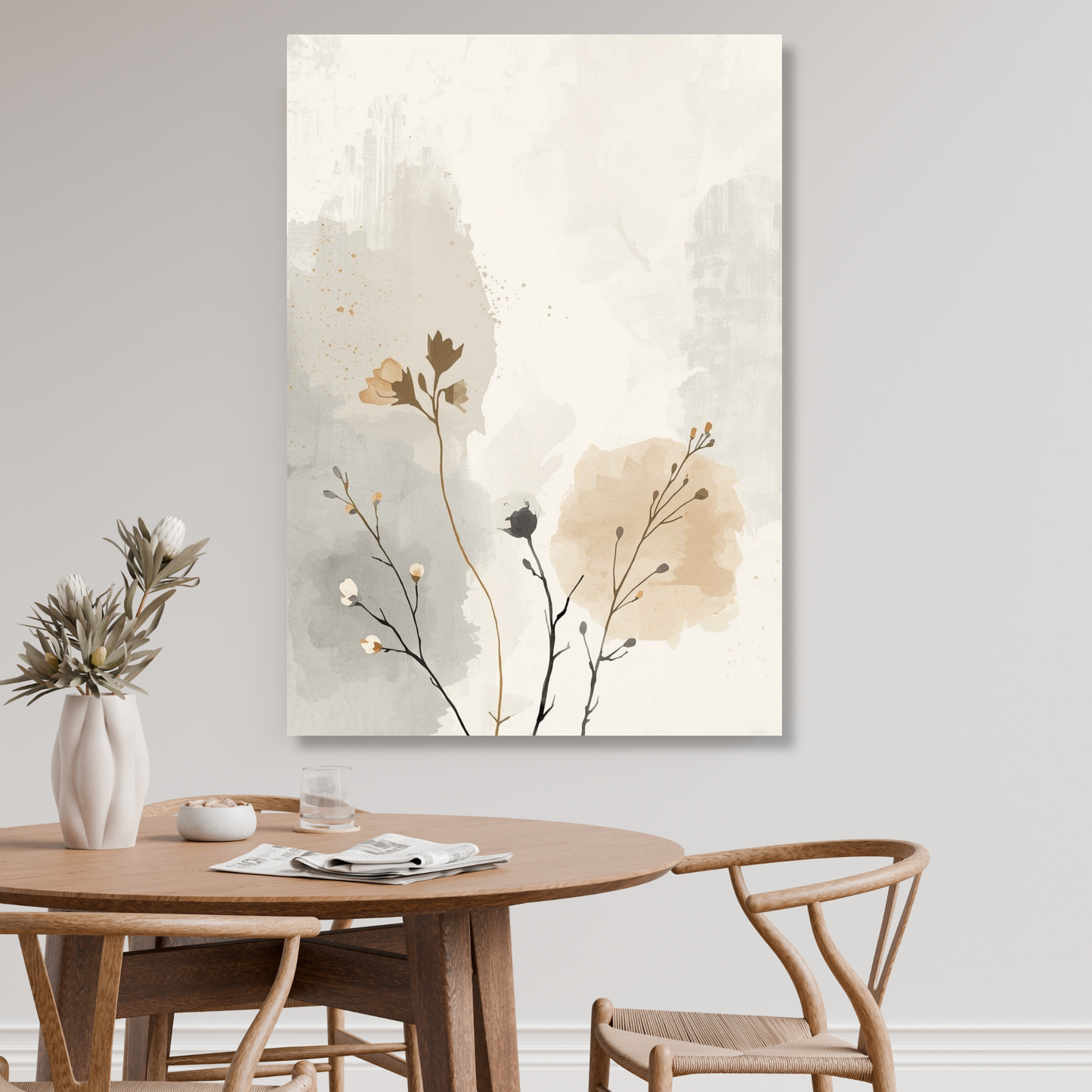 Japandi Autumn Wall Art Canvas Print