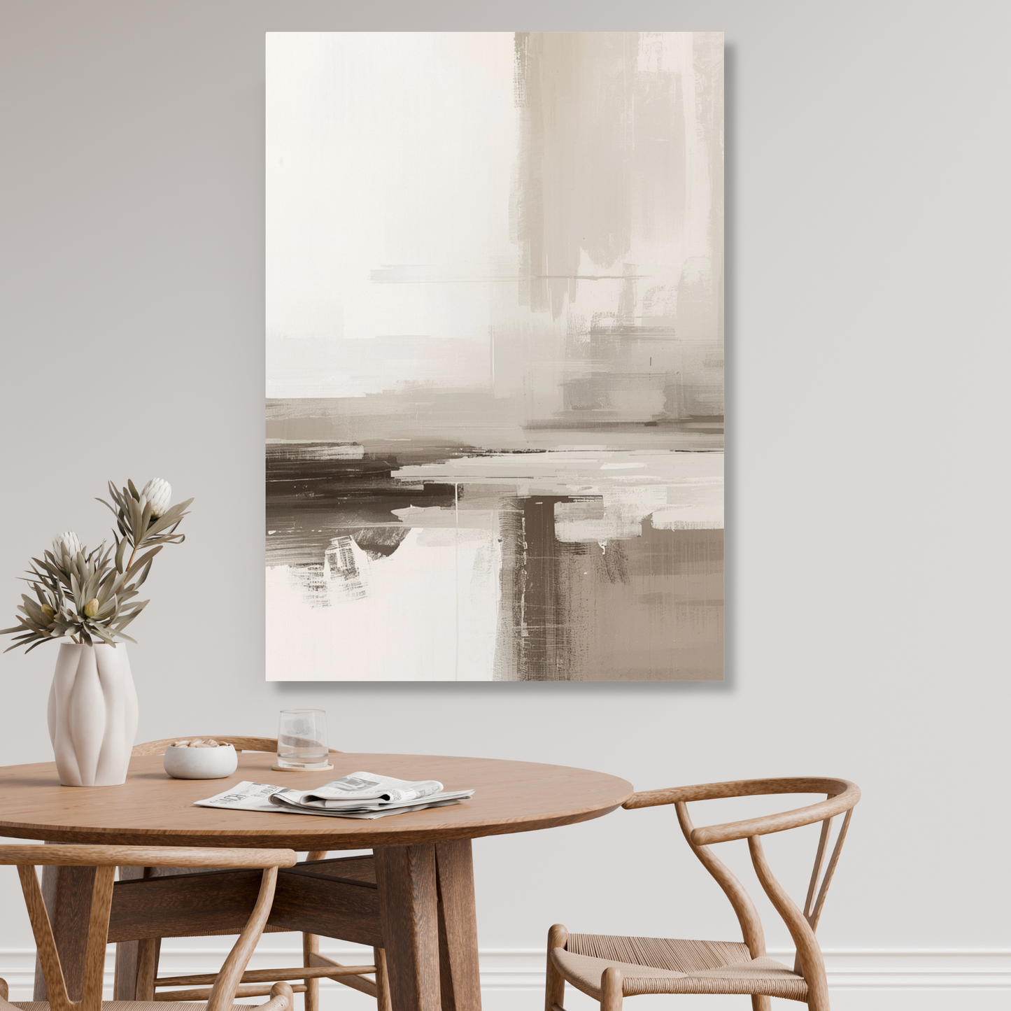 Japandi Clay Wall Art Canvas Print
