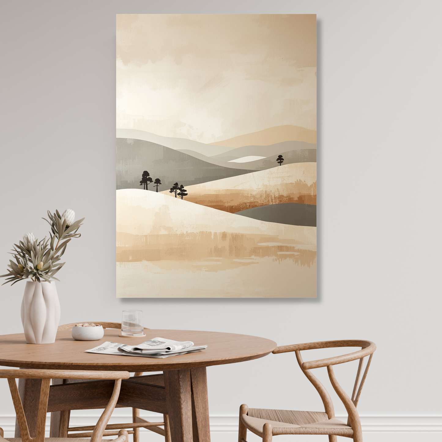Japandi Serenity Wall Art Canvas Print