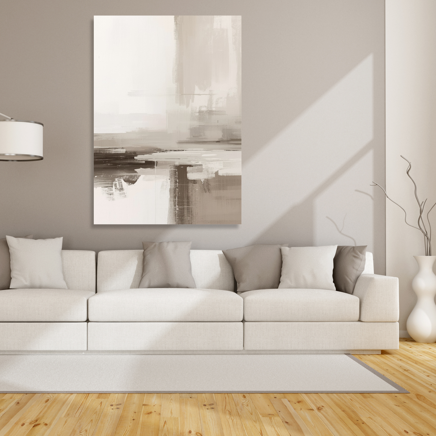 Japandi Clay Wall Art Canvas Print