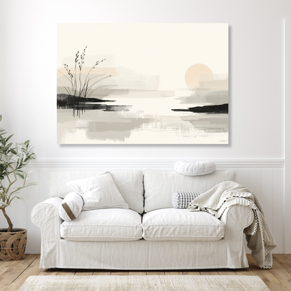 Japandi Morning Light Wall Art Canvas Print