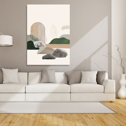 Japandi Stillness Wall Art Canvas Print