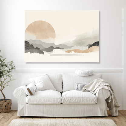 Japandi Rhythm Wall Art Canvas Print