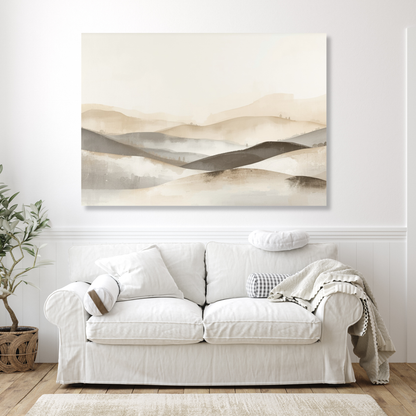Japandi Fields Wall Art Canvas Print