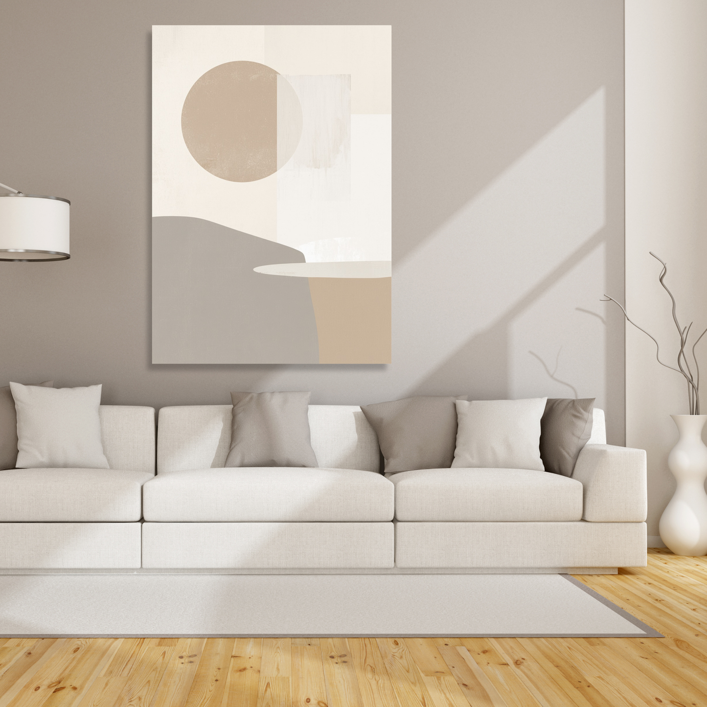 Japandi Sunset Wall Art Canvas Print