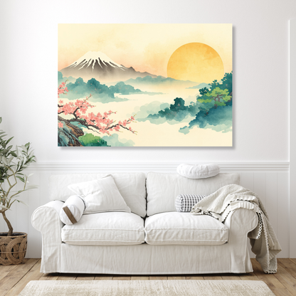 Mount Fuji Sunrise Wall Art Canvas Print