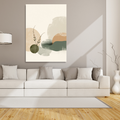 Japandi Evening Shadow Wall Art Canvas Print