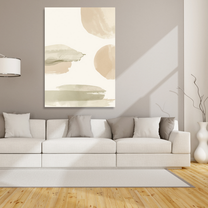 Japandi Matcha Wall Art Canvas Print