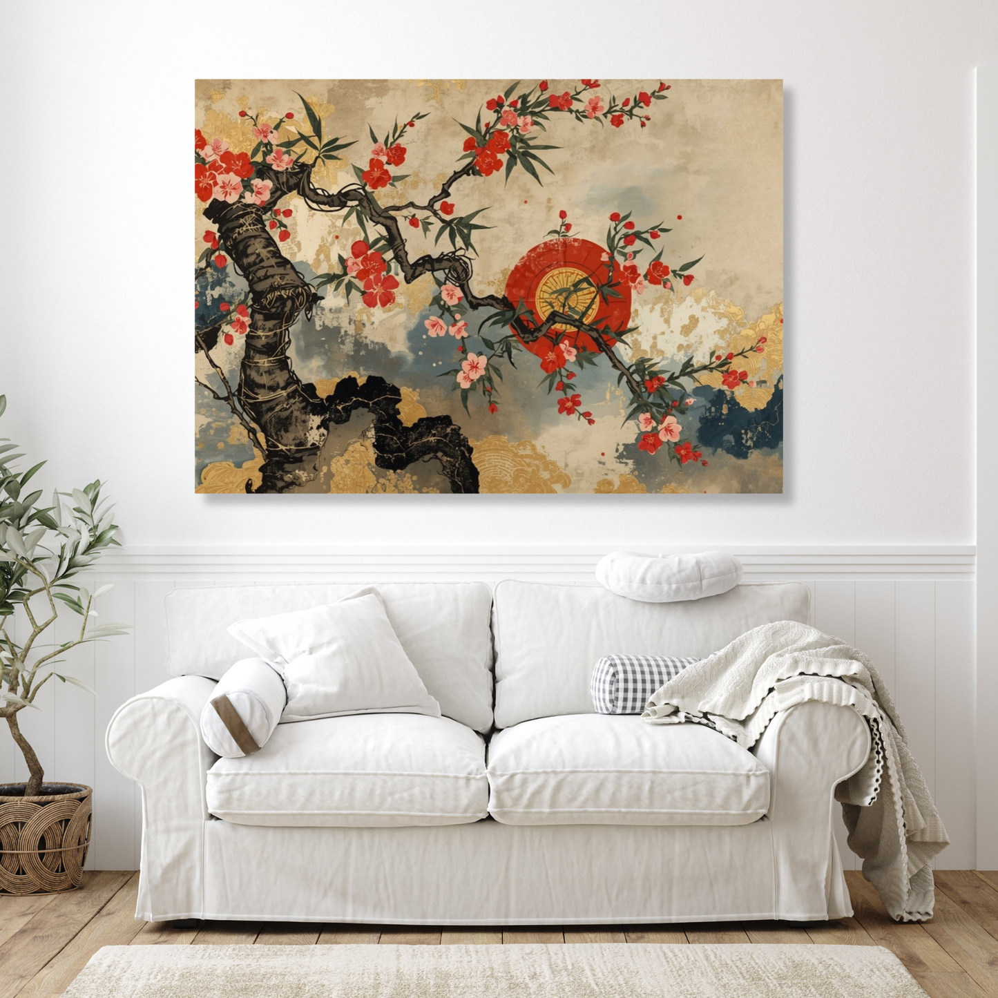 Japanese Blossom Wall Art Canvas Print
