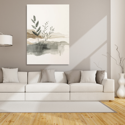Japandi Flow Wall Art Canvas Print