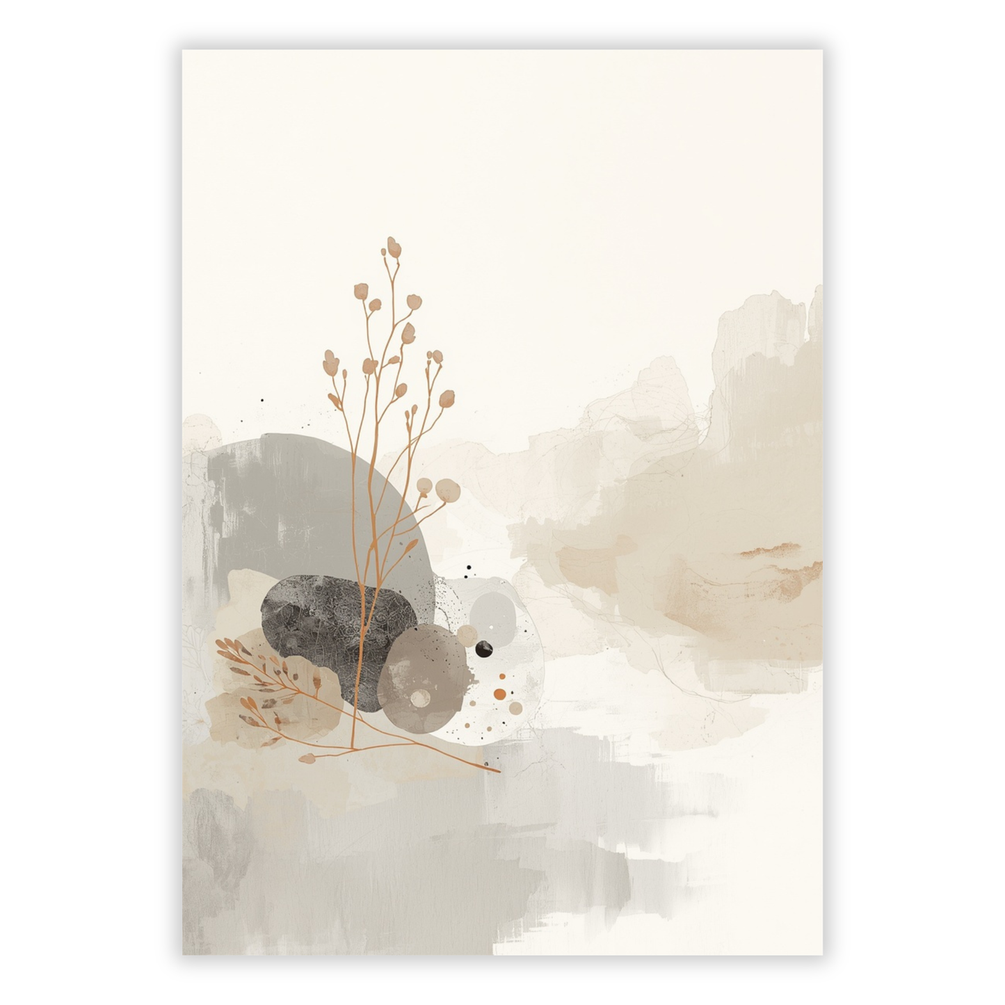 Japandi Balance Wall Art Canvas Print