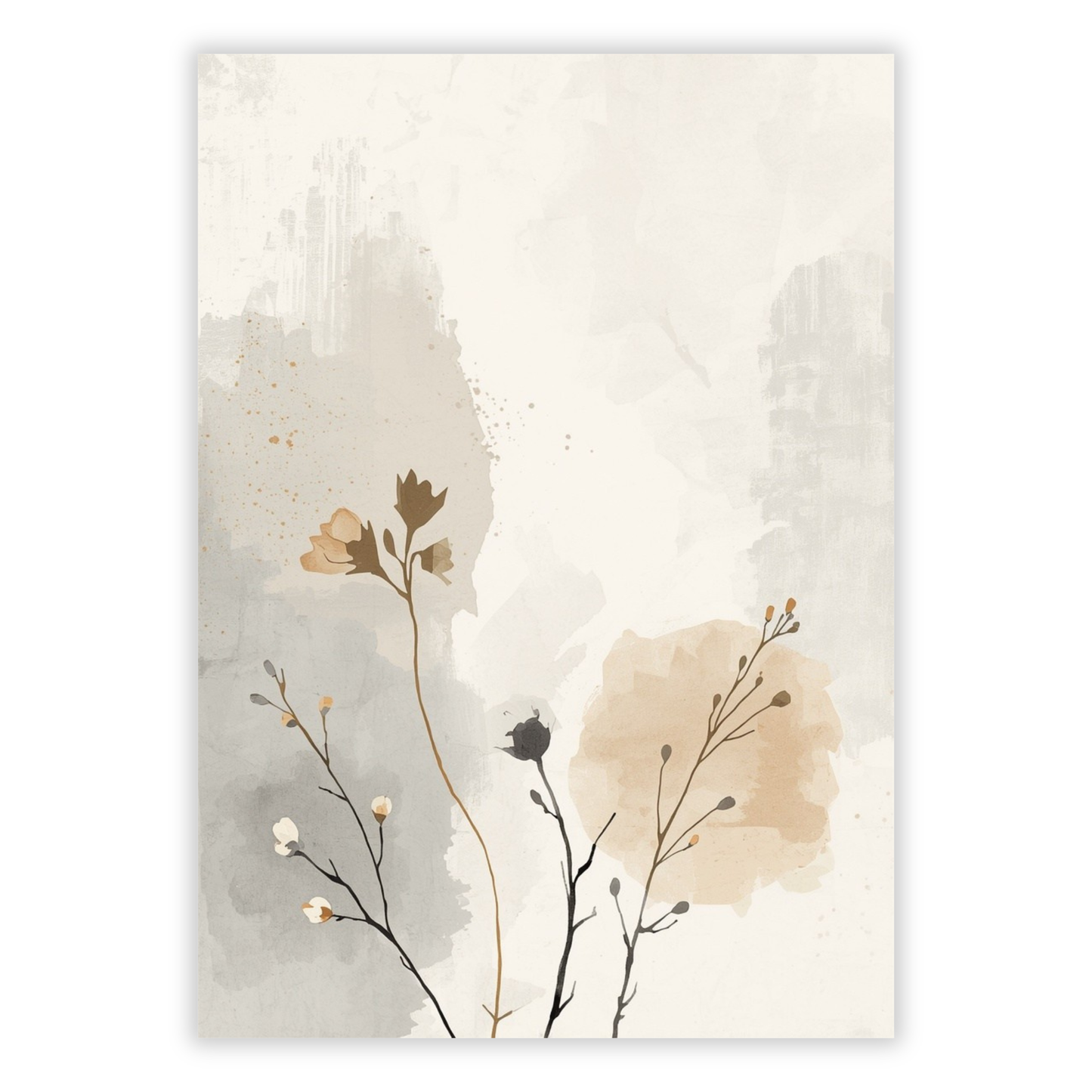 Japandi Autumn Wall Art Canvas Print