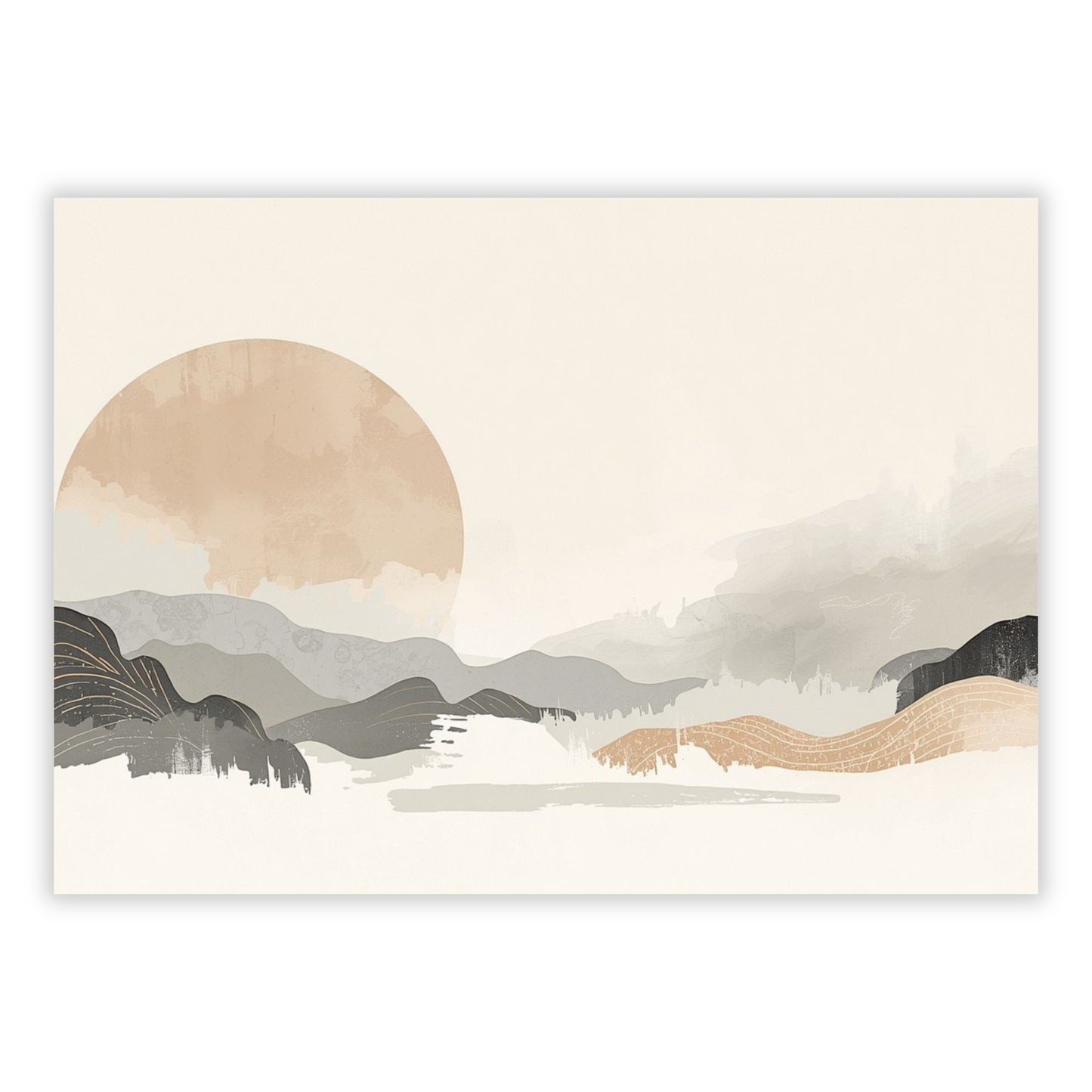 Japandi Rhythm Wall Art Canvas Print