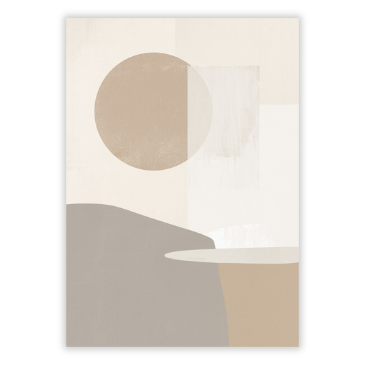 Japandi Sunset Wall Art Canvas Print