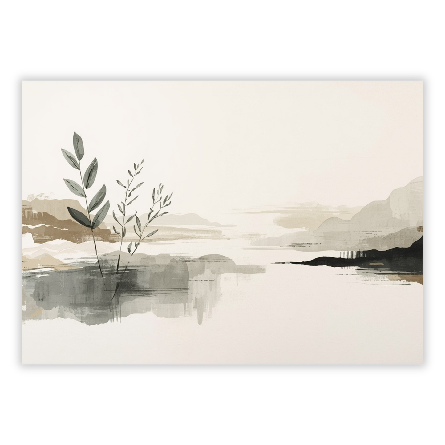 Japandi Calm Wall Art Canvas Print