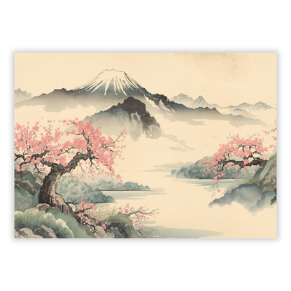 View of Mount Fuji Wall Art Canvas Print