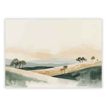 Japandi Countryside Wall Art Canvas Print