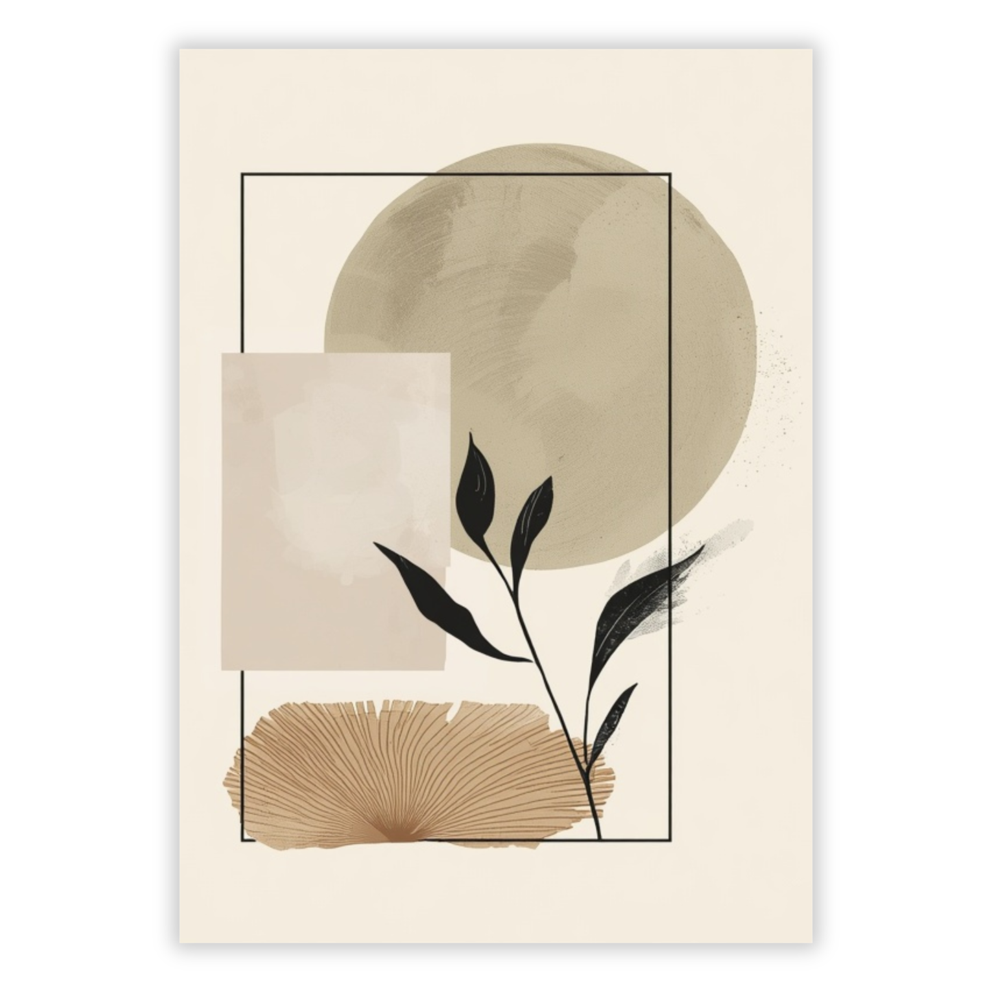 Japandi Earth Wall Art Canvas Print