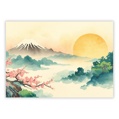 Mount Fuji Sunrise Wall Art Canvas Print