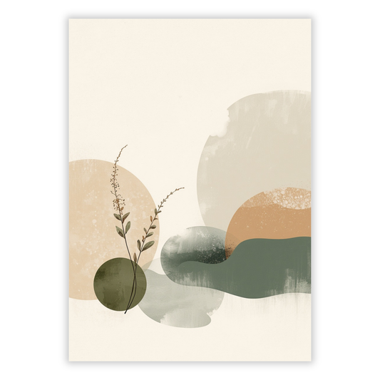 Japandi Evening Shadow Wall Art Canvas Print