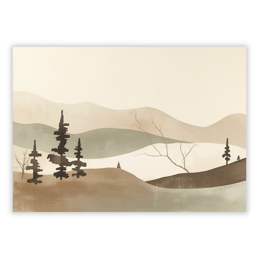 Japandi Junipers Wall Art Canvas Print