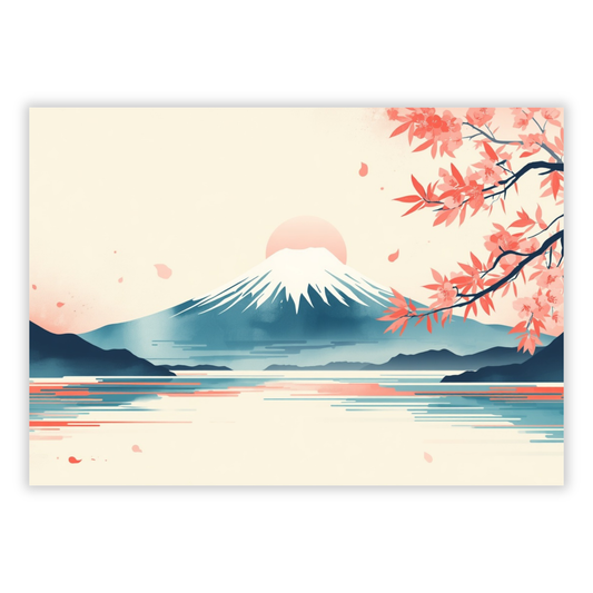 Mount Fuji Modern Wall Art Canvas Print