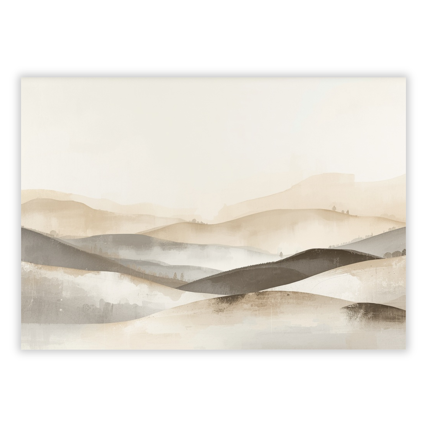 Japandi Fields Wall Art Canvas Print