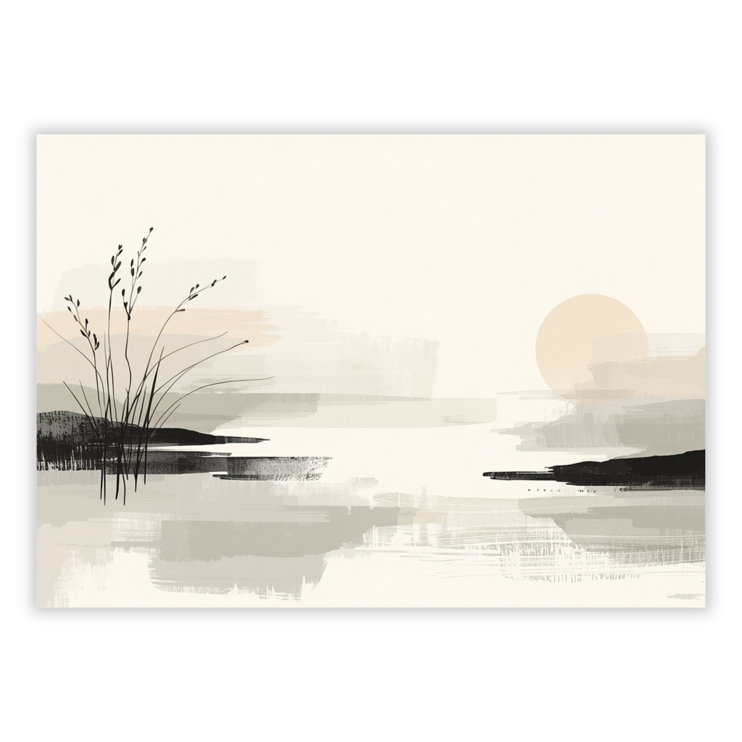 Japandi Morning Light Wall Art Canvas Print