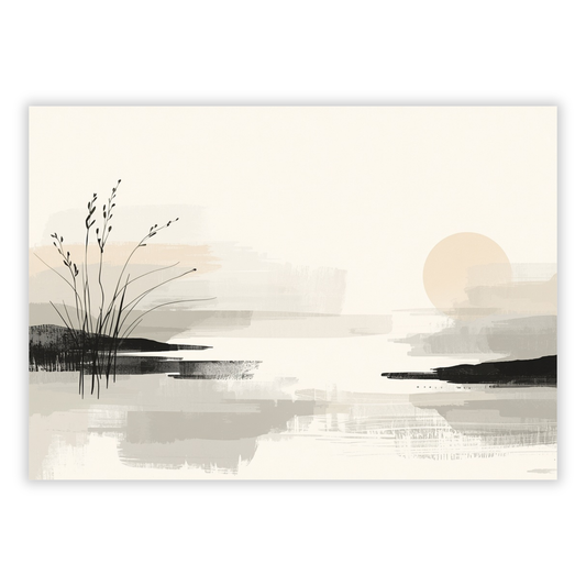 Japandi Morning Light Wall Art Canvas Print