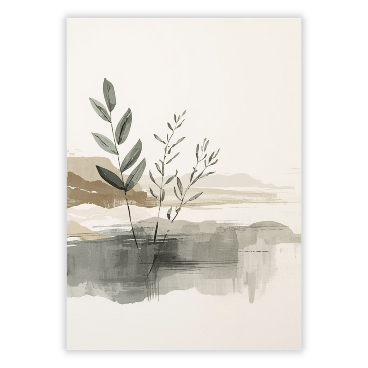 Japandi Flow Wall Art Canvas Print