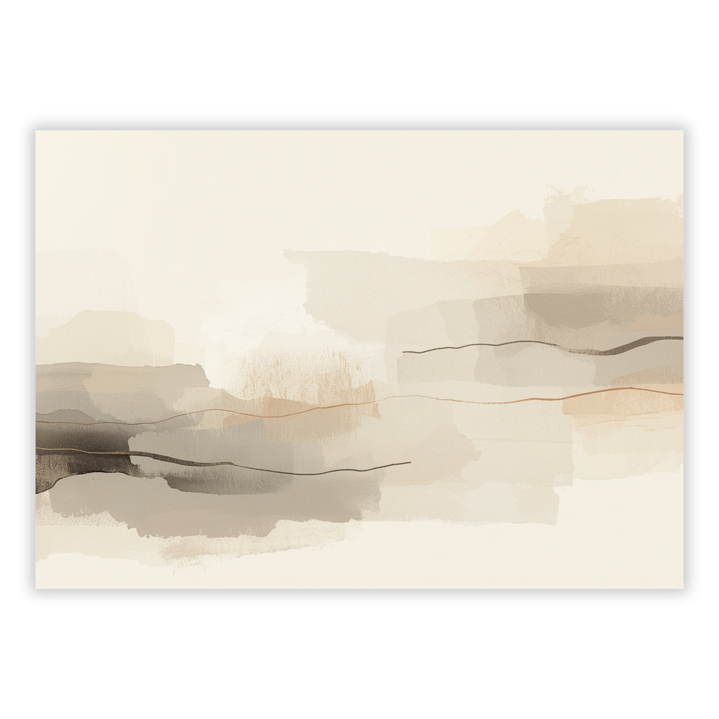 Japandi Morning Glow Wall Art Canvas Print