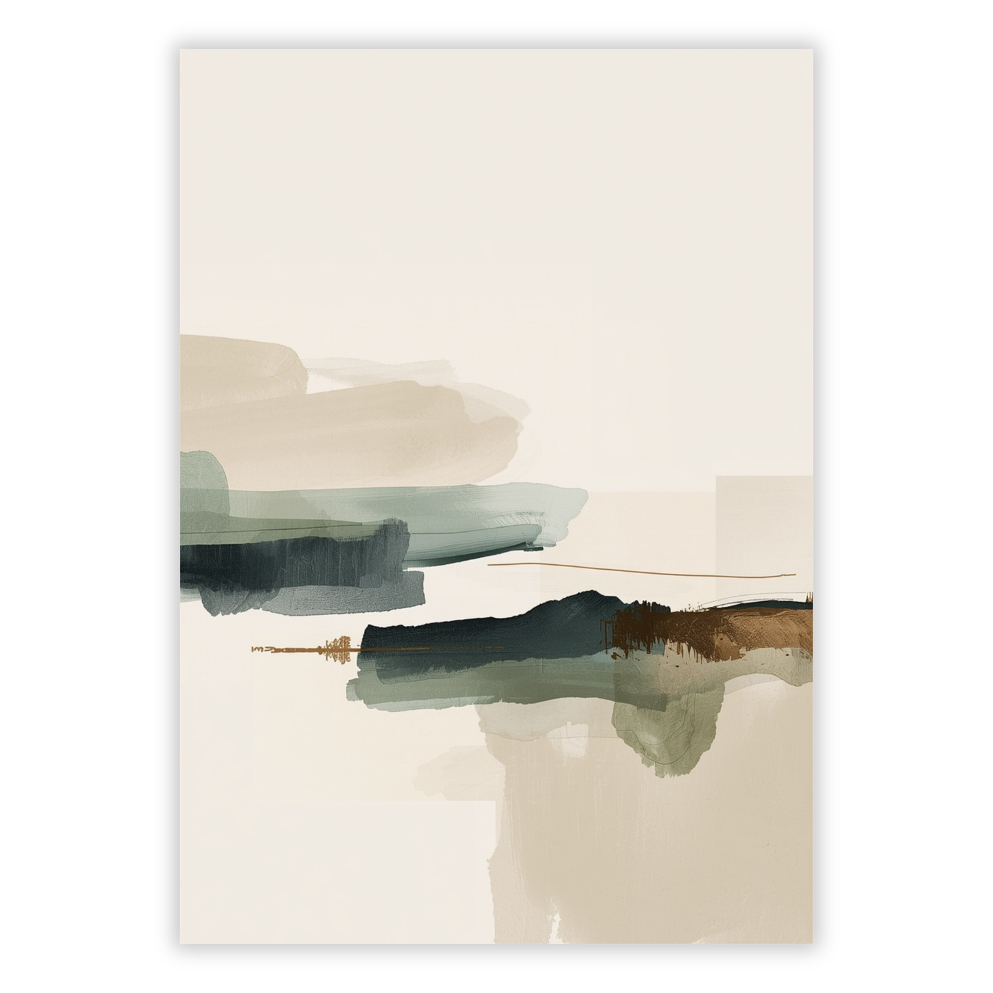 Japandi Harmony Wall Art Canvas Print