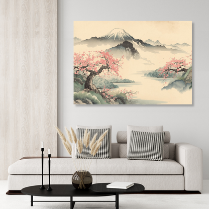 View of Mount Fuji Wall Art Canvas Print