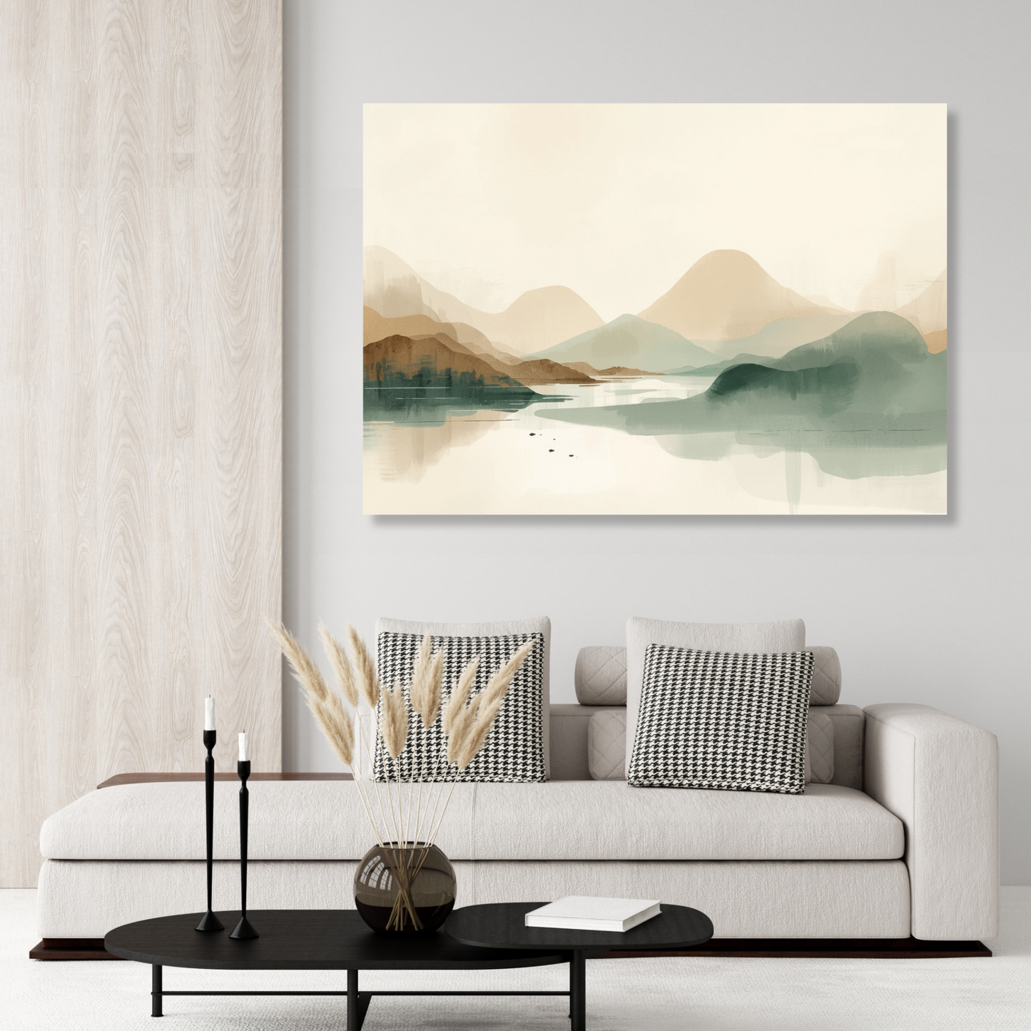 Japandi Landscape Wall Art Canvas Print