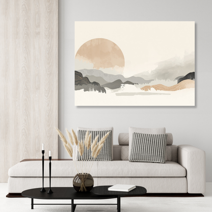Japandi Rhythm Wall Art Canvas Print