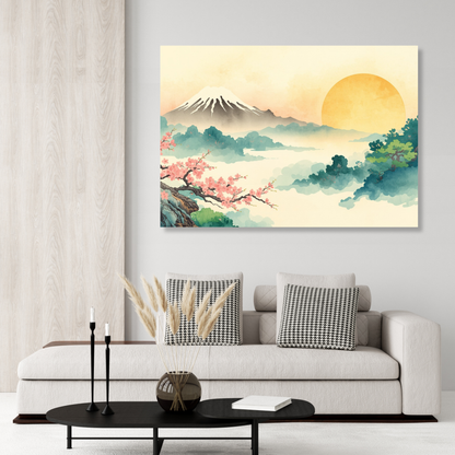 Mount Fuji Sunrise Wall Art Canvas Print