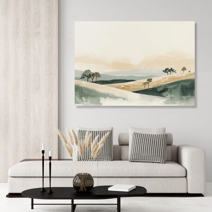 Japandi Countryside Wall Art Canvas Print